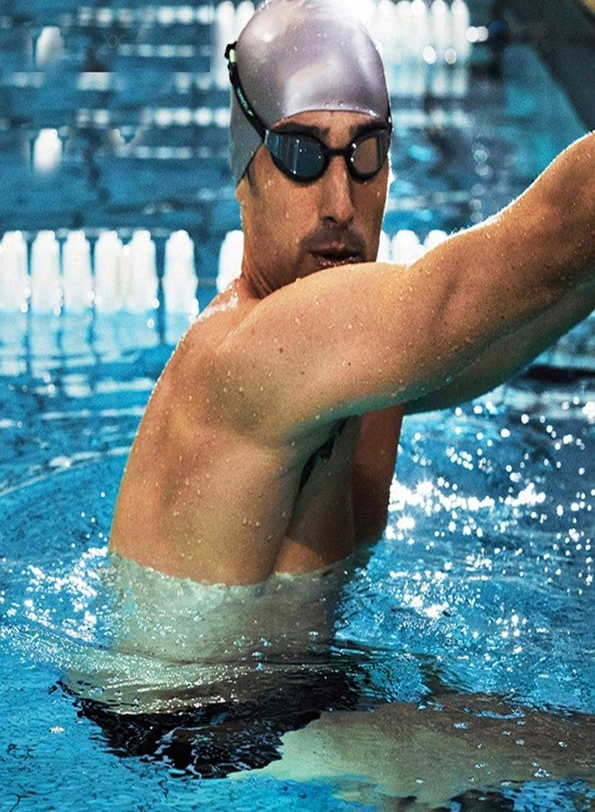 غلان قبعة سباحة من جلان مع نظارات واقية من الأشعة فوق البنفسجية، مثالية للرجال والنساء مع واقي للأذن (مقاسات من M إلى 7) - Image 4